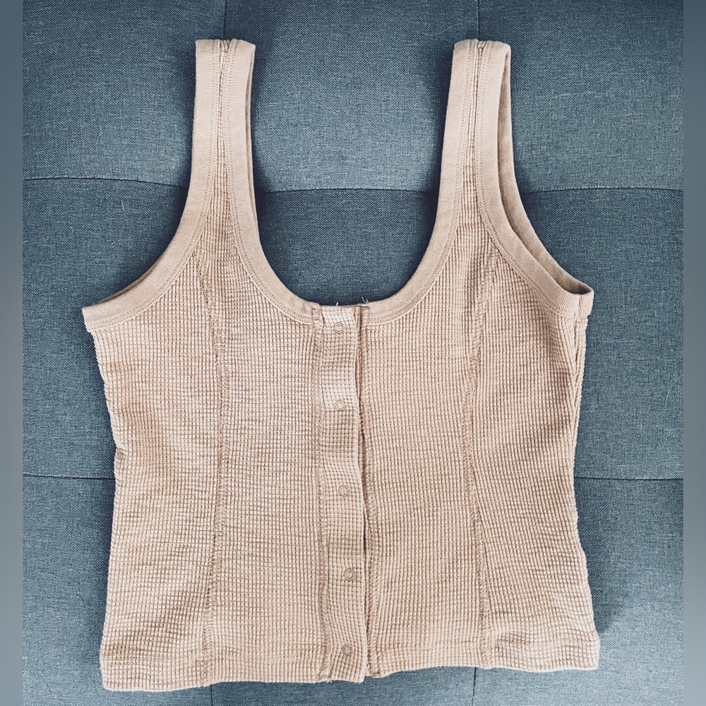 🌻5/$16🌻 Cropped waffle tank